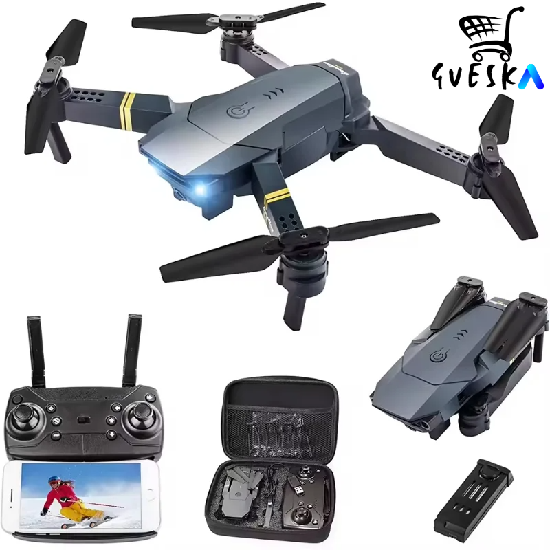 Drone amateur avec Caméra HD, Pliable Drone FPV WiFi Télécommandé, Mini Drone, Cadeau et Jouet pour Débutant avec 2 Batteries